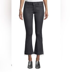 DL1961 Lara Black Coated Jeans Raw Hem